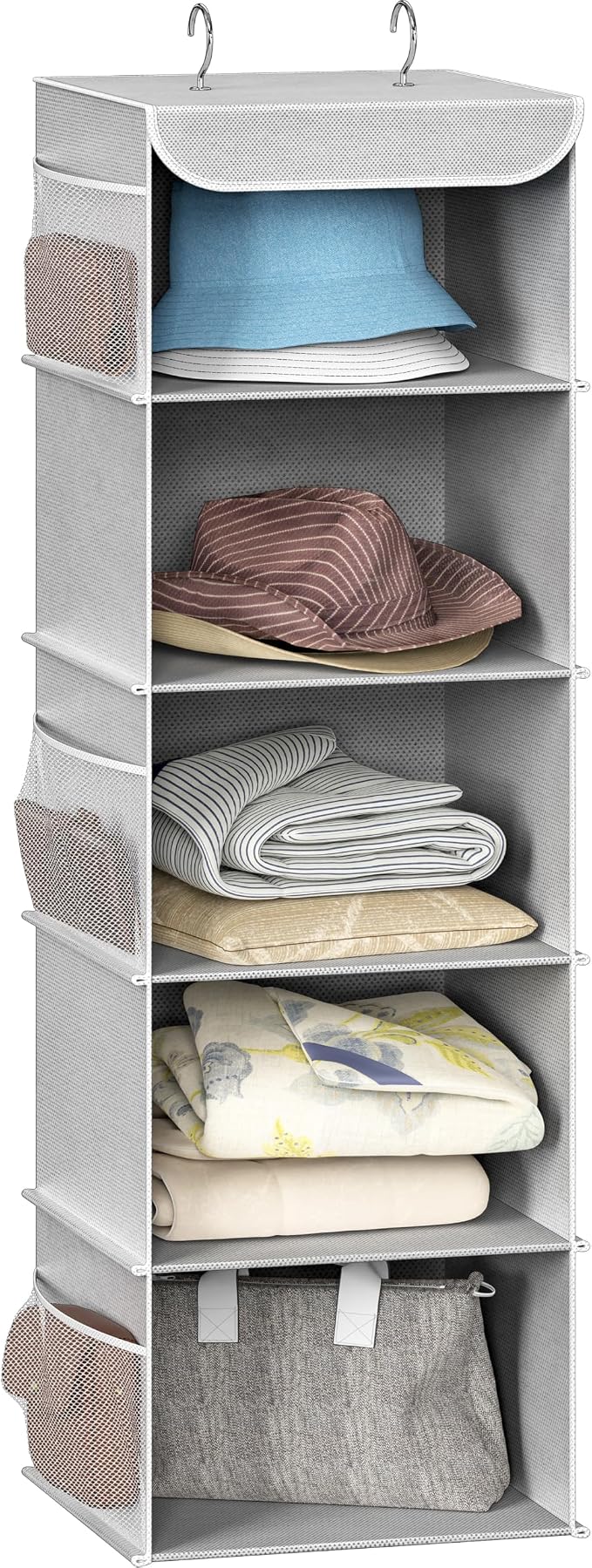Simple Houseware 5 Shelf Hanging Closet Organizer, Top Support Metal Frame by SimpleHouseware