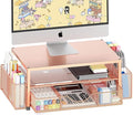 Desk Organizer and Accessories, 2-Tier Computer Monitor Stand Riser by OPNICE