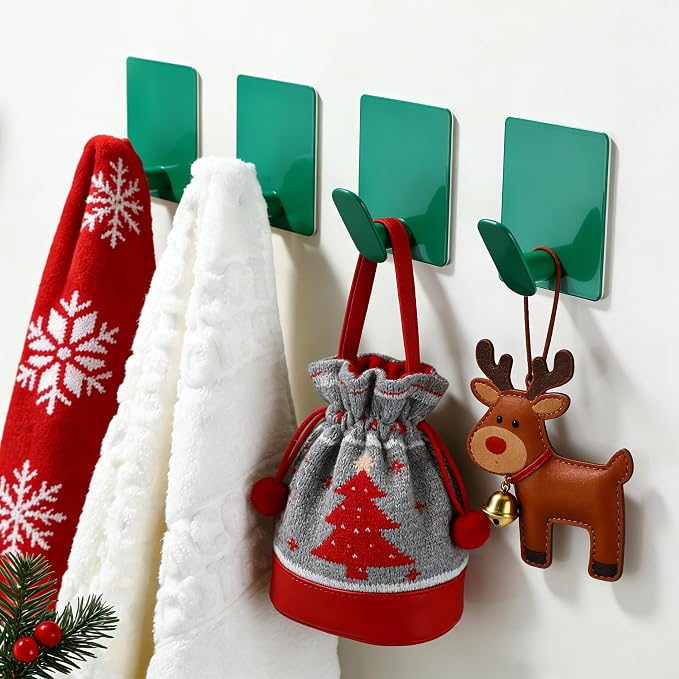 4 Pack Colorful Hanging Hooks - Image 2