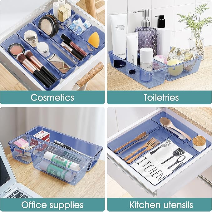 25 PCS Plastic Drawer Organizer Set, Makeup Organizers and Storage Bins | 4 - Image 5