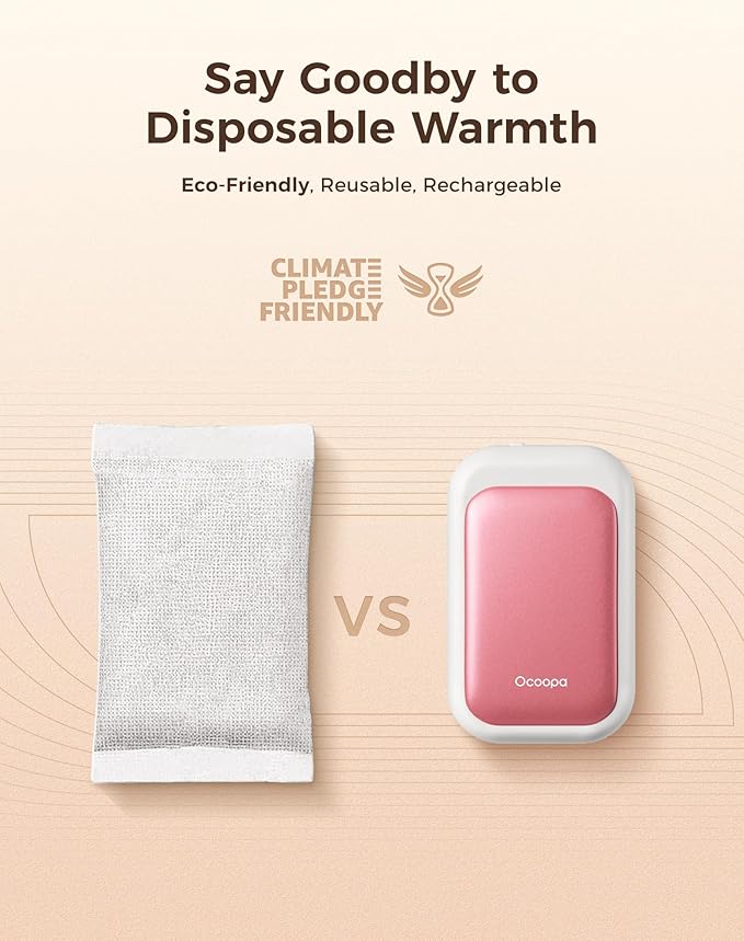 OCOOPA AI Magnetic Hand Warmers Rechargeable 2 Pack, 5000mAh Ultra-Thin Electric Glove Heater Handwarmer,UL Certified, Men Women Gifts for Christmas,Birthday,Winter Essentials,UT4 Young