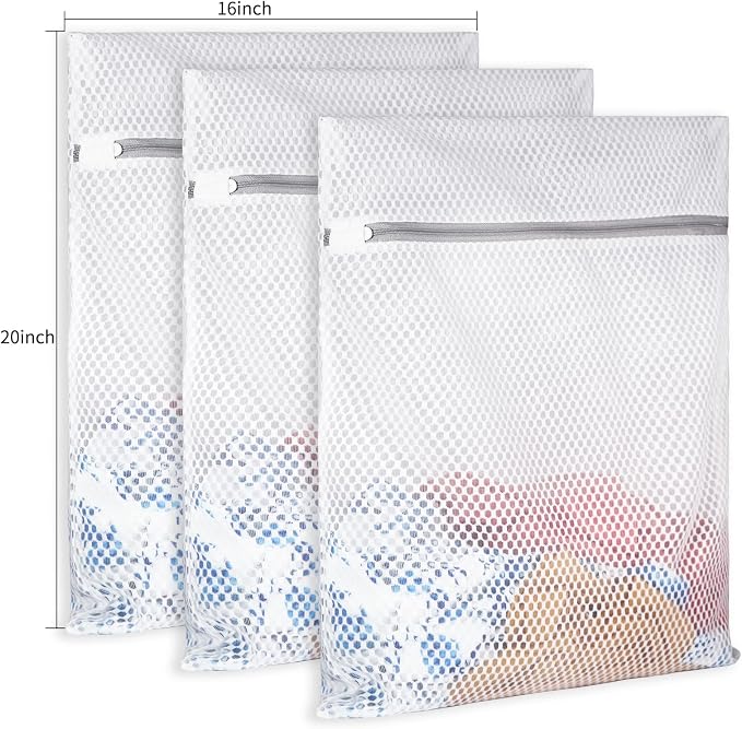 SUERIV Extra Large Honeycomb Mesh Laundry Bag125gsm Net Fabric Durable and - Image 2