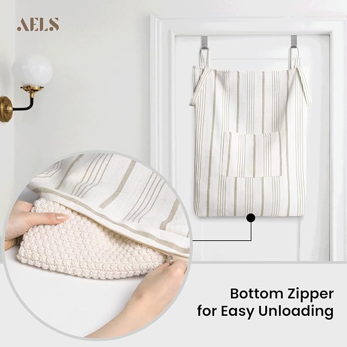 AELS Farmhouse Hanging Laundry Hamper - Image 2