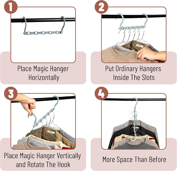 Mr. Pen- Space Saving Hangers, 360° Rotating Hooks | Magic Cascading Hanger - Image 5