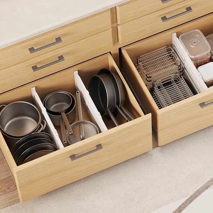 Lifewit 8" Tall Drawer Dividers, Adjustable Deep Drawer Organizer Clothes | 4 - Image 10