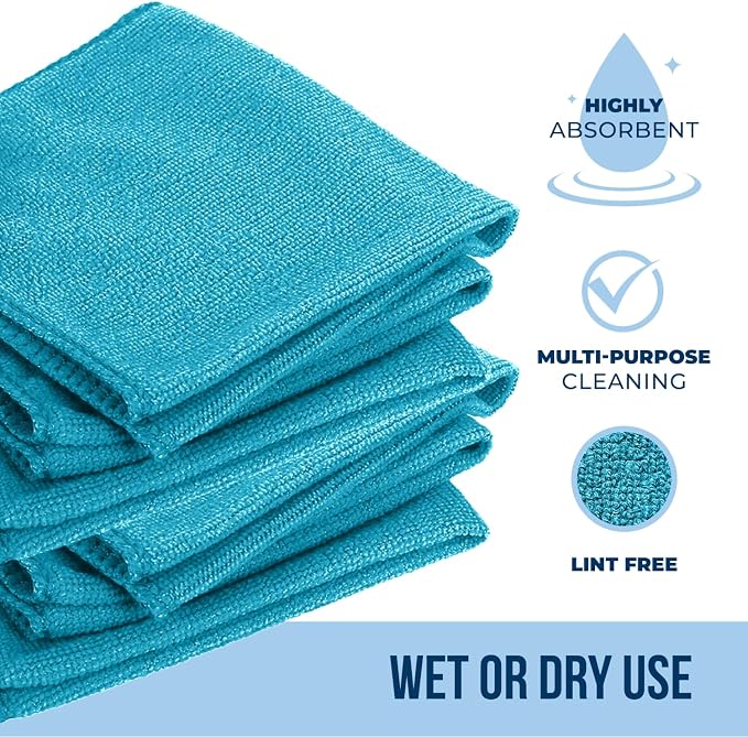 GREEN LIFESTYLE Microfiber Cleaning Cloth 11.5" x 11.5" 50 Pack - Image 2