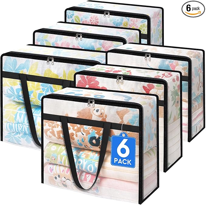 TasticTotes 6 Pack Clear Storage Bags by Unknown