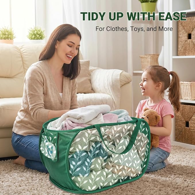 Durable Collapsible Laundry Baskets, Foldable Laundry Basket - Image 2