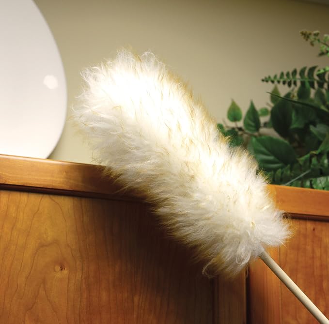 Norpro 48-Inch Pure Lambswool Duster, Natural Wool Cleaning Duster - Image 2