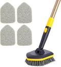 Yocada Tub Tile Scrubber Brush 2 in 1 Cleaning Brush 4*Scouring Pads 58.2" by Yocada