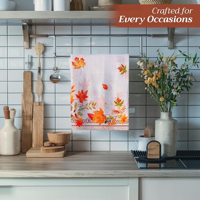 Maison d' Hermine Kitchen Towels Set of 3 Reusable 100% Cotton 27.50" x 20" - Image 5
