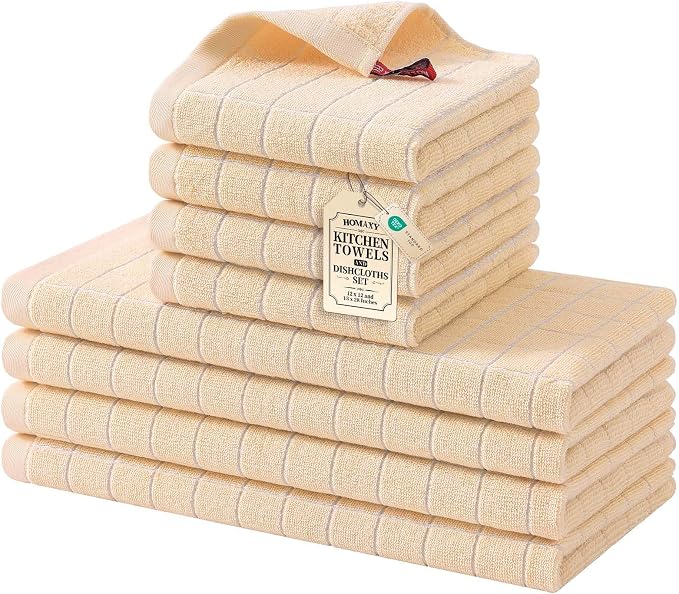 Homaxy Kitchen Towels and Dishcloths Set by Homaxy