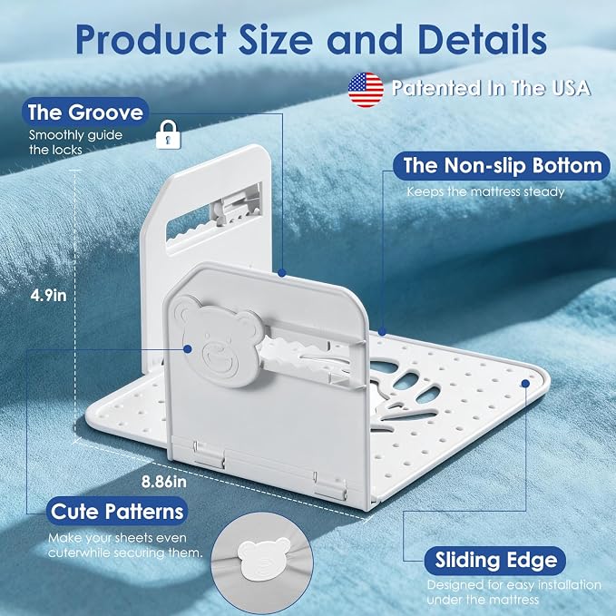 Patented Bed Sheet Holders ABS Lock System - Image 3
