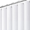 Dynamene Extra Wide Waffle Shower Curtain 256 GSM Fabric 84x72 White by Dynamene