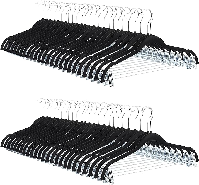 Amazon Basics Velvet Non-Slip Skirt Clothes Hangers by AmazonBasics