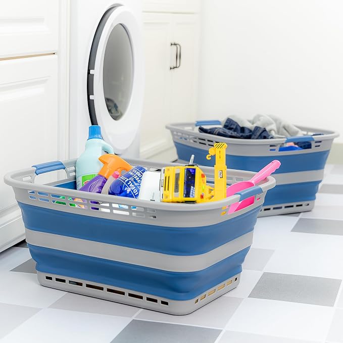 SAMMART 42L Collapsible Plastic Laundry Basket - Image 7