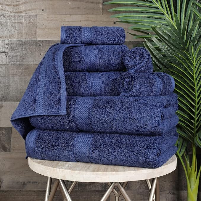 SUPERIOR Egyptian Cotton Ultra Plush & Absorbent, 8 Piece Set, Soft Luxury - Image 3