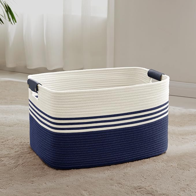60L Woven Laundry Basket Hamper by SunNewt