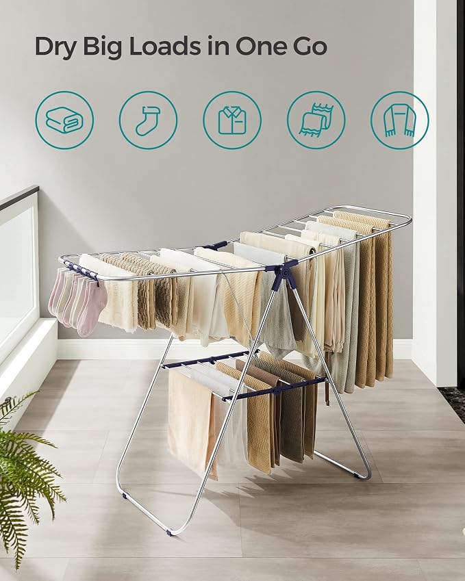 SONGMICS Clothes Drying Rack, - Image 3