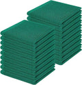 Homaxy 100% Cotton Waffle Weave Kitchen Dish Cloths 18-Pack, Dark Green | 12 x by Homaxy