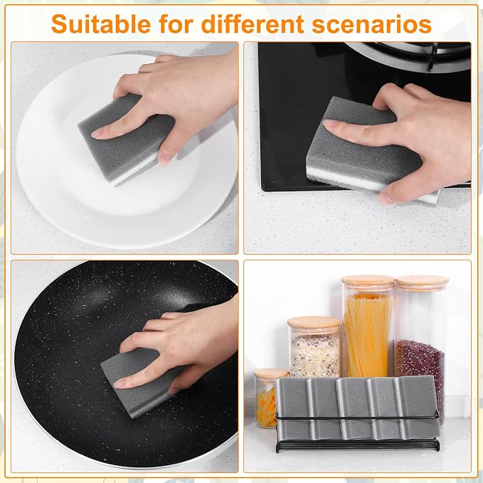 90 Pack Individually Wrapped Sponges Uncompressed | Kitchen Dishwashing Non - Image 4