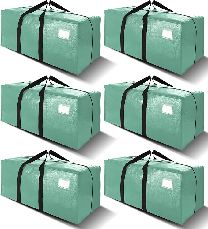 6 Pack Heavy Duty Extra Large Moving Bags W/Backpack Straps by VELVETSURE