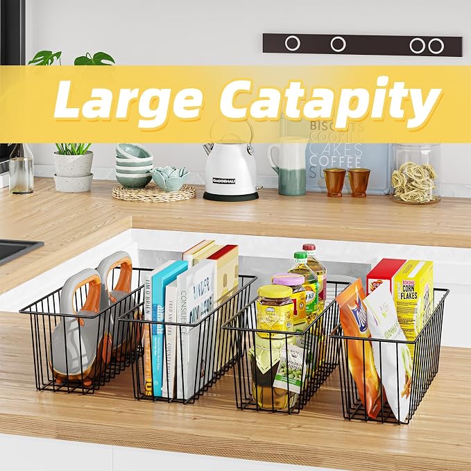 Simple Trending 6 Pack Wire Basket Wall Mount Hanging Baskets - Image 7