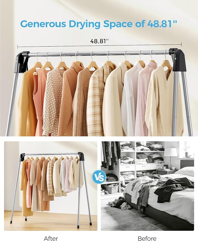 Clothes Drying Rack Foldable, Portable Clothes Airer, Folds Flat to Storage - Image 7