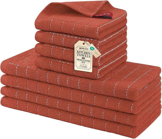 Homaxy Kitchen Towels and Dishcloths Set by Homaxy