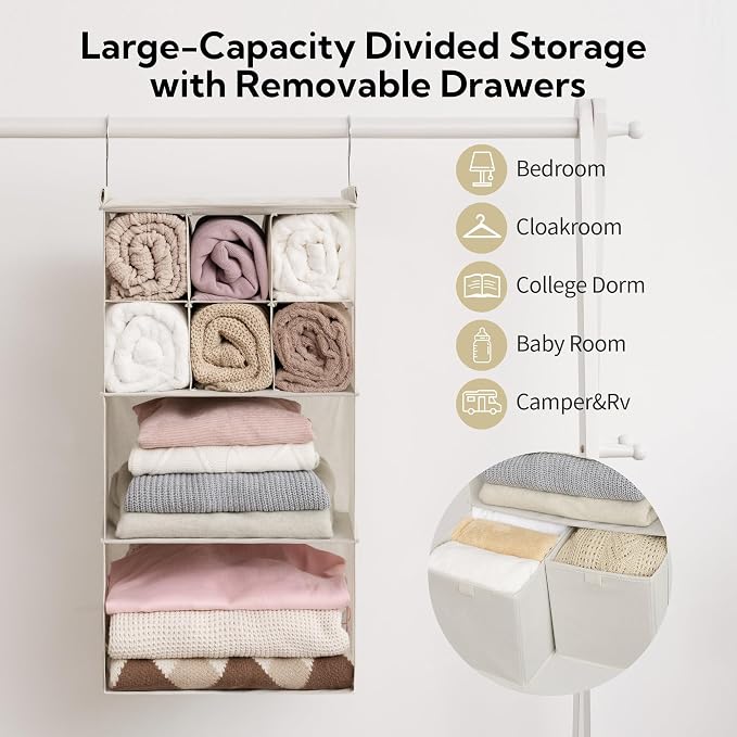 GRANNY SAYS 4-Shelf Hanging Closet Organizer - Image 5