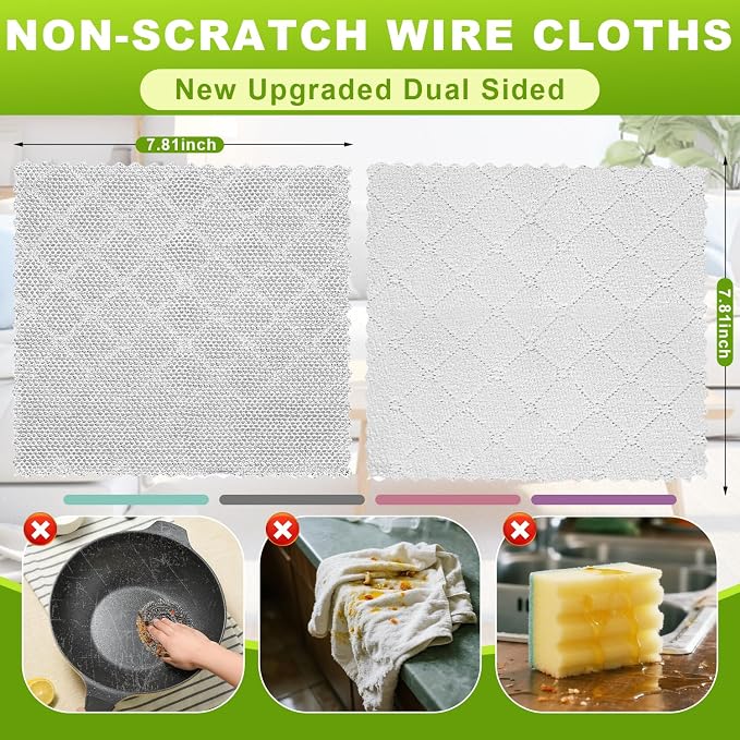 12 Pcs Multipurpose Wire Dishwashing Rag - Image 2