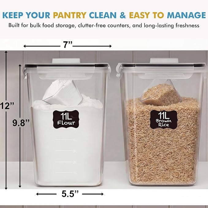 Shazo 2 PC Flour Sugar Storage Containers - Image 2