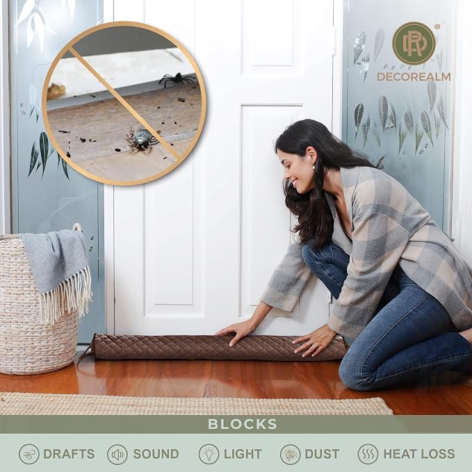 Under Door Draft Stopper – 3.5 lb Door Draft Blocker Weighted - Image 2