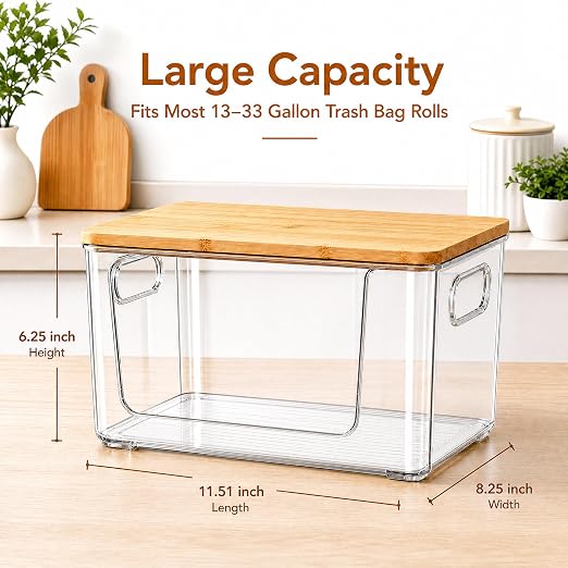 Trash Bag Holder 2 Pack, Stackable Garbage Bag Dispenser - Image 3