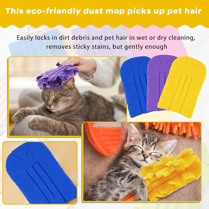 Zubebe 6 Pcs Reusable Duster Refills Fleece - Image 5