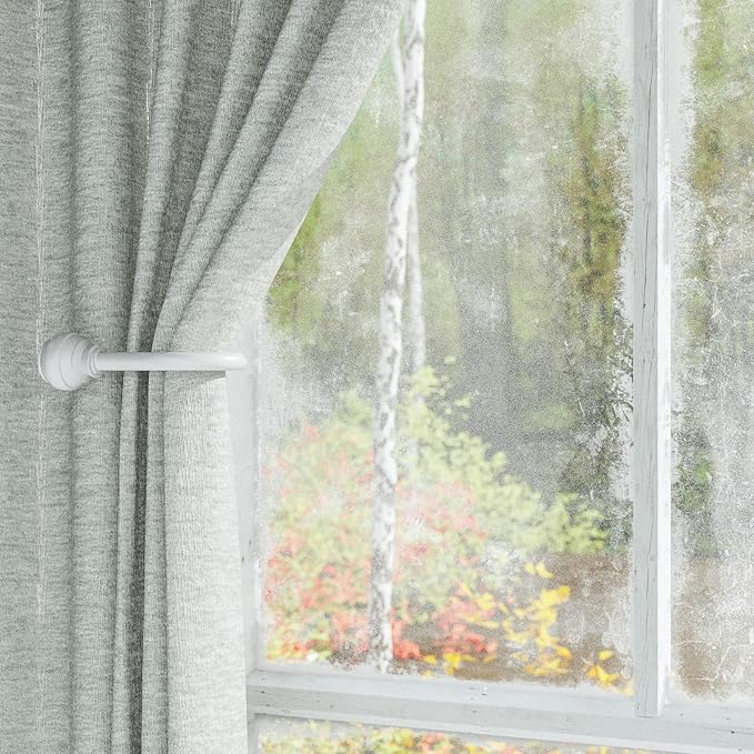 Hion Curtain Holdbacks White 6pcs, Curtain Tiebacks Wall Mounted Hooks | - Image 6