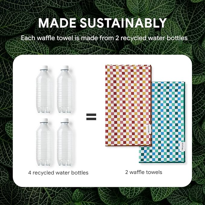 RECYCO Waffle Kitchen Towel Set of 2 - Image 6