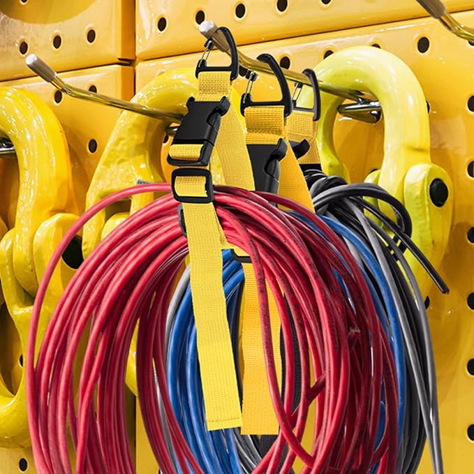 6 Pack Adjustable Extension Cord Holder Straps, Heavy Duty Triangle Clips - Image 5