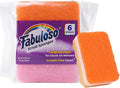 Fabuloso Scratch-Free Kitchen Dish Sponges Rainbow Cellulose Scrubber Sponge by Fabuloso