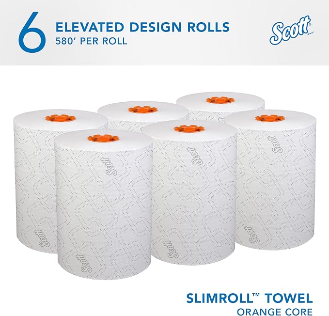 Scott Professional Slimroll Hard Roll Towels, 6 Rolls x 580' - Image 2