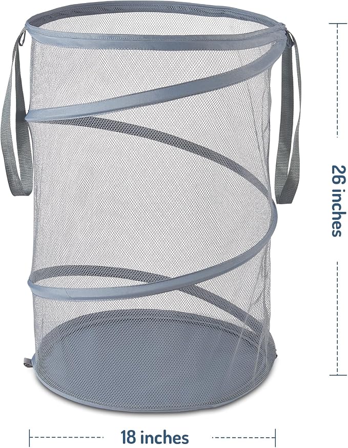 Seiritex Mesh Popup Laundry Hamper 115L Collapsible Laundry Basket Extra Large - Image 2
