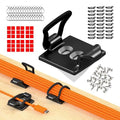 30-Pack Adjustable Elastic Self-Adhesive Cable Tidy Clips, Cable Management by CableGenie