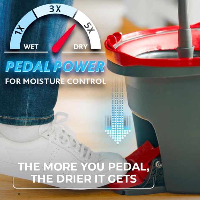 O-Cedar Easywring Microfiber Spin Mop & Bucket Floor Cleaning System - Image 5