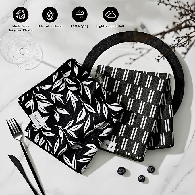 RECYCO Waffle Kitchen Towel Set of 2 - Image 3