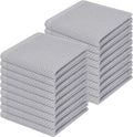 Homaxy 100% Cotton Waffle Weave Kitchen Dish Cloths 18-Pack, Light Gray | 12 x by Homaxy