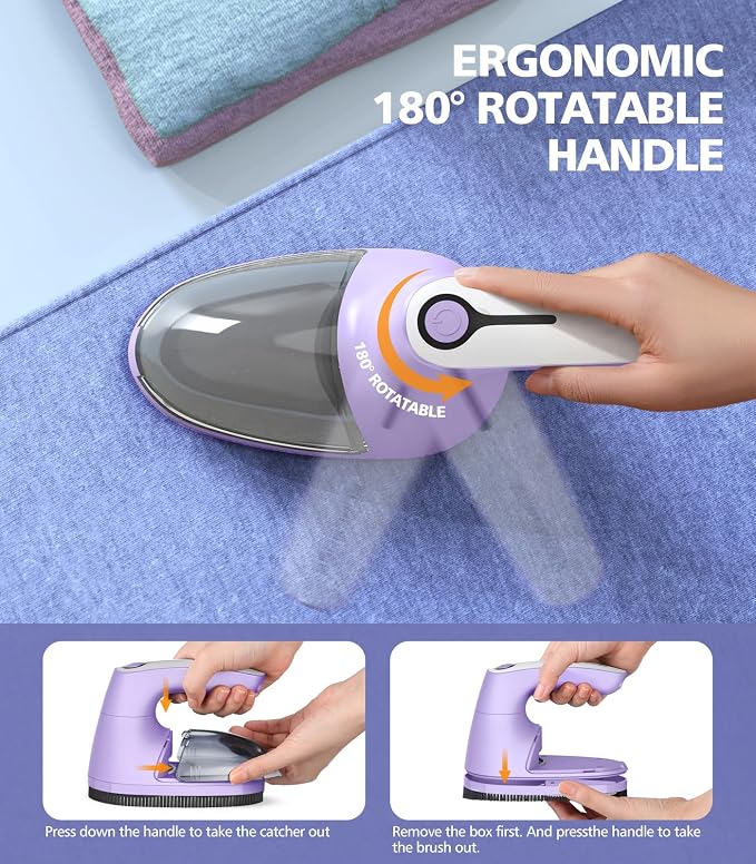 POPCHOSE Fabric Lint Shaver, 6-Leaf Blades & 2 Speed, Rechargeable | Lint - Image 7
