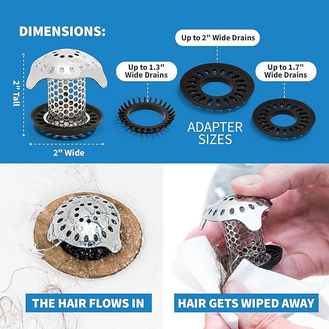TubShroom Ultra Revolutionary Bath Tub Drain Protector Hair - Image 9