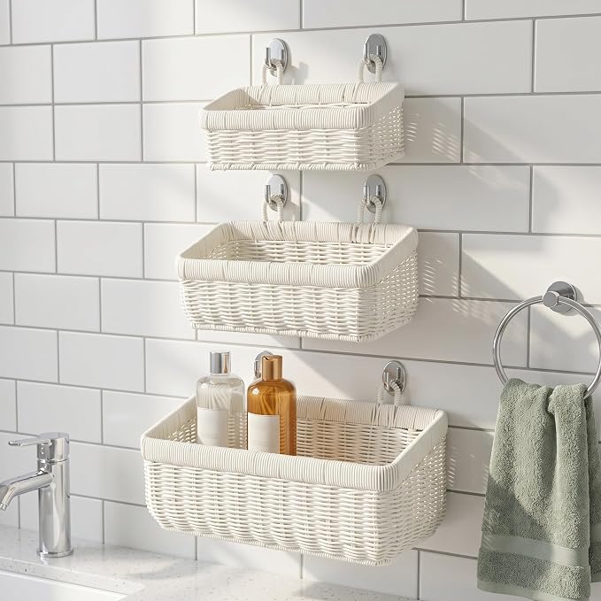 Wicker Hanging Baskets for Bathroom - Image 5