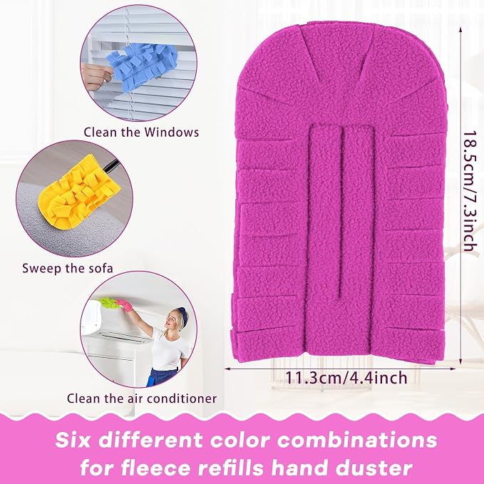 Zubebe 12 Pcs Reusable Duster Refills Fleece - Image 4