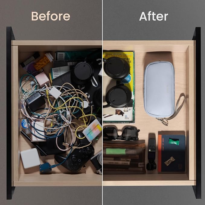 tomtoc Electronics Organizer Travel Case, Cable Organizer - Image 9